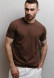 Khaki men's T-shirt with details on the sleeves